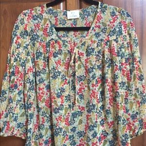 Pins & Needles flowy boho peasant shirt